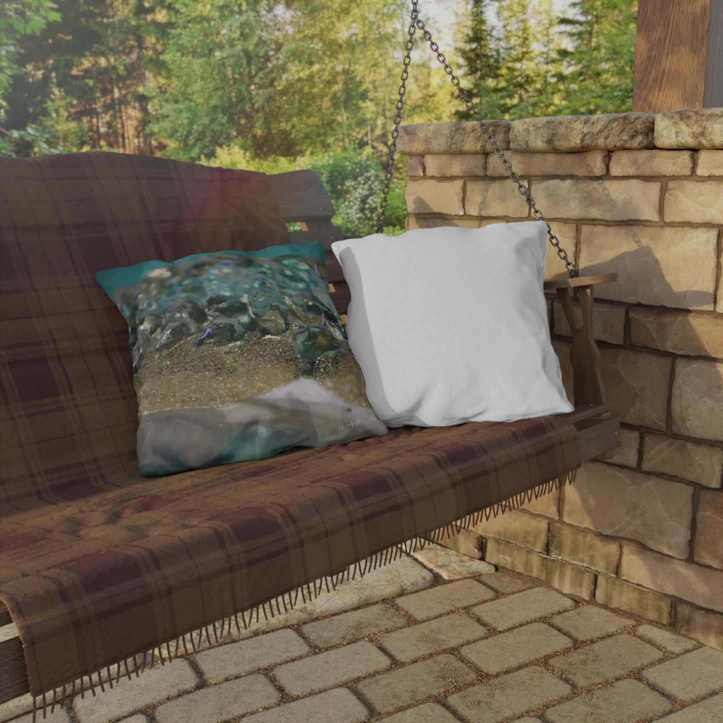 Dioptase Elegance Outdoor Pillow - Patio Cushion
