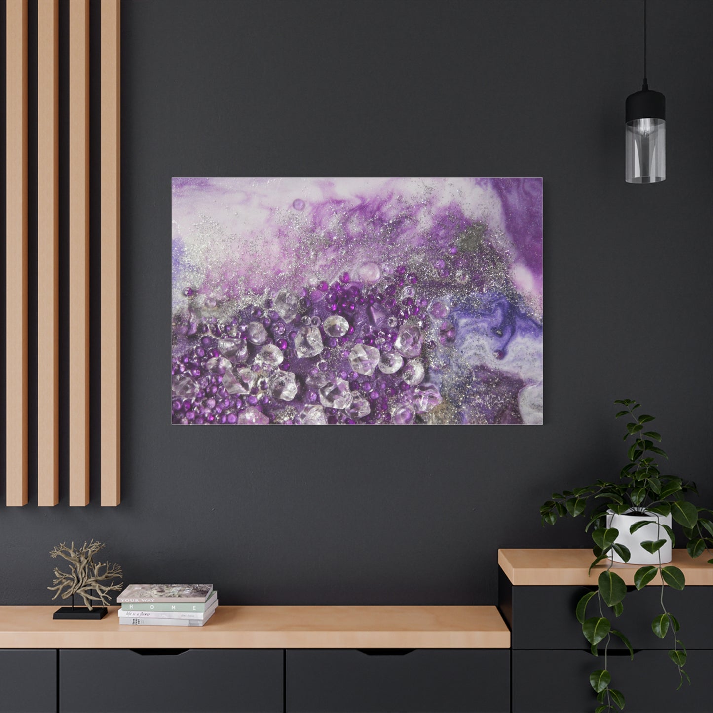 Amethyst Dreams Canvas Wall Art - Elegance
