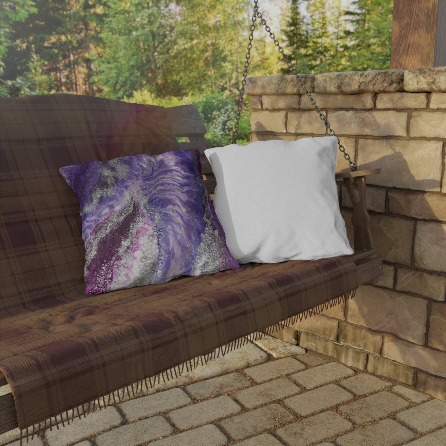 Amethyst Dreams Splendour Outdoor Pillow — Patio Cushion