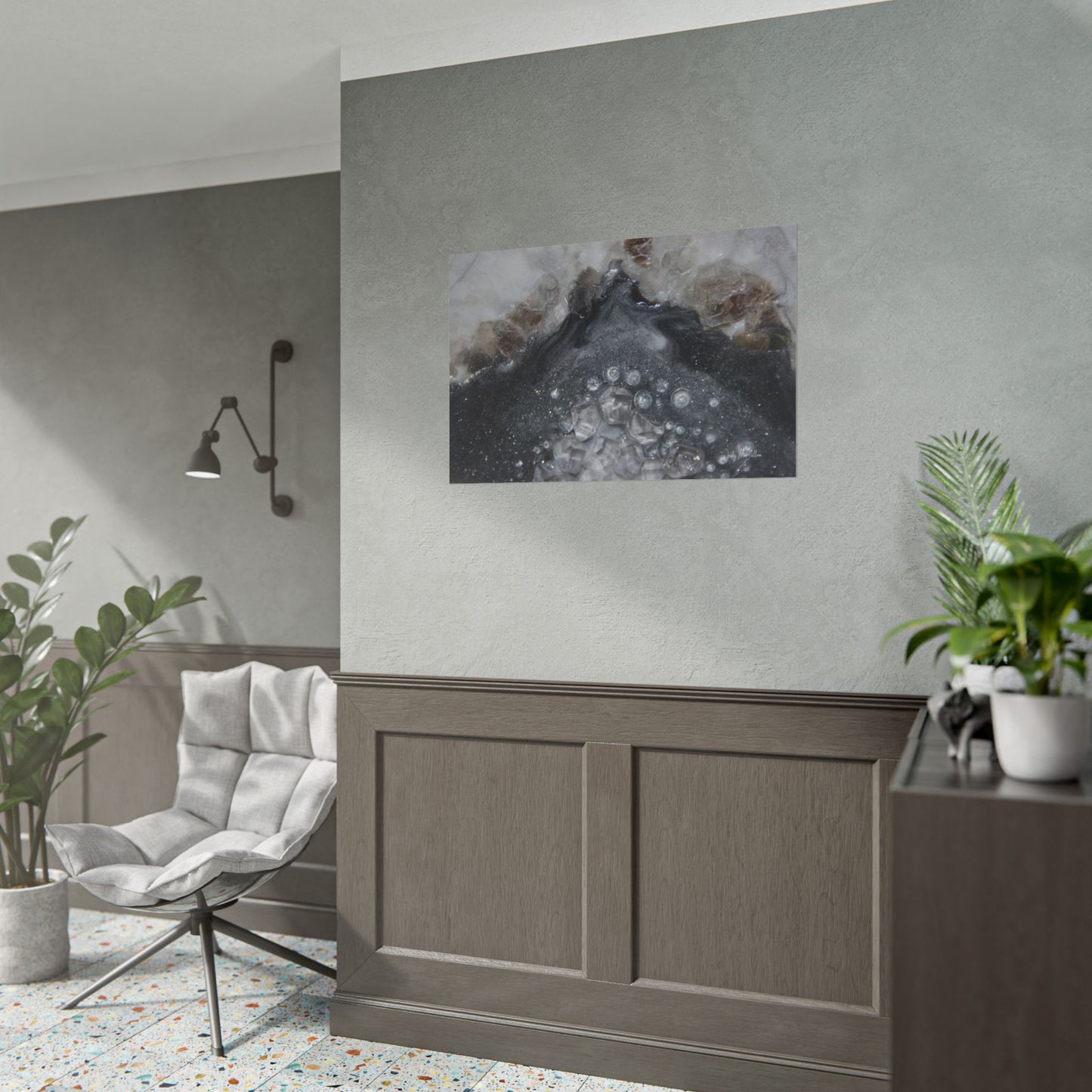 Grey Moonstone Fine Art Print - Elegance