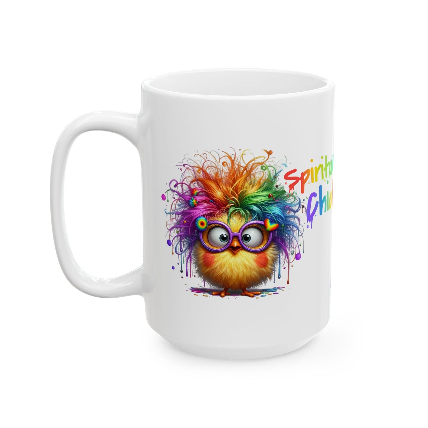 Spiritual Chick Rainbow Chakra Ceramic Mug (11oz & 15oz)