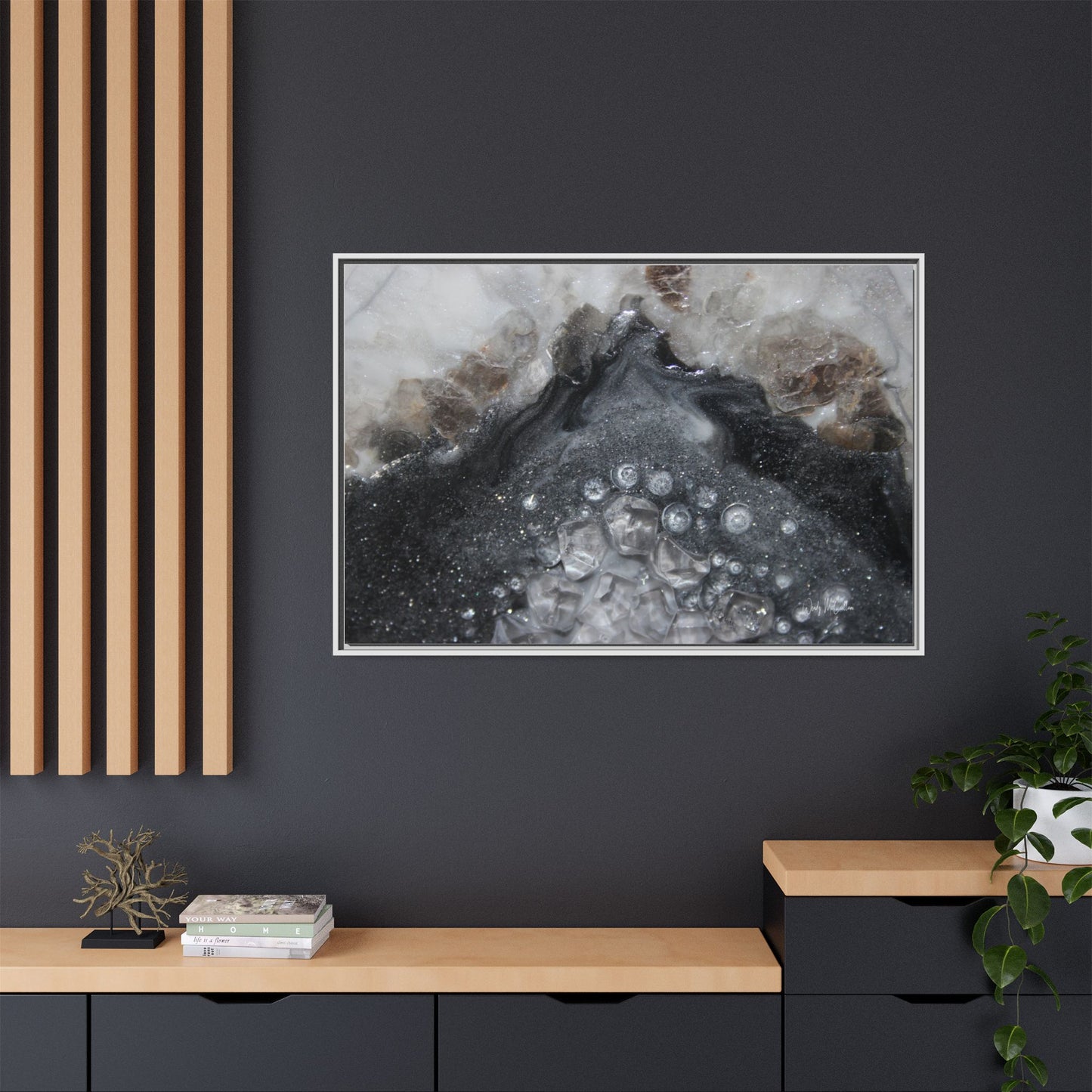 Grey Moonstone Framed Print - Elegance