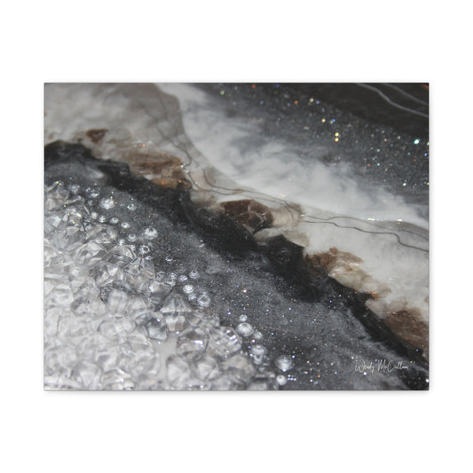 Grey Moonstone Canvas Wall Art - Opulence