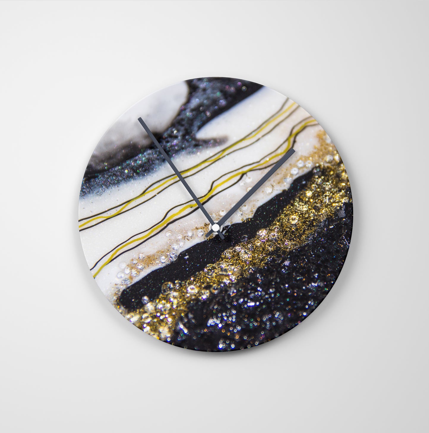 Alchemy Round Glass Wall Clock - Opulance