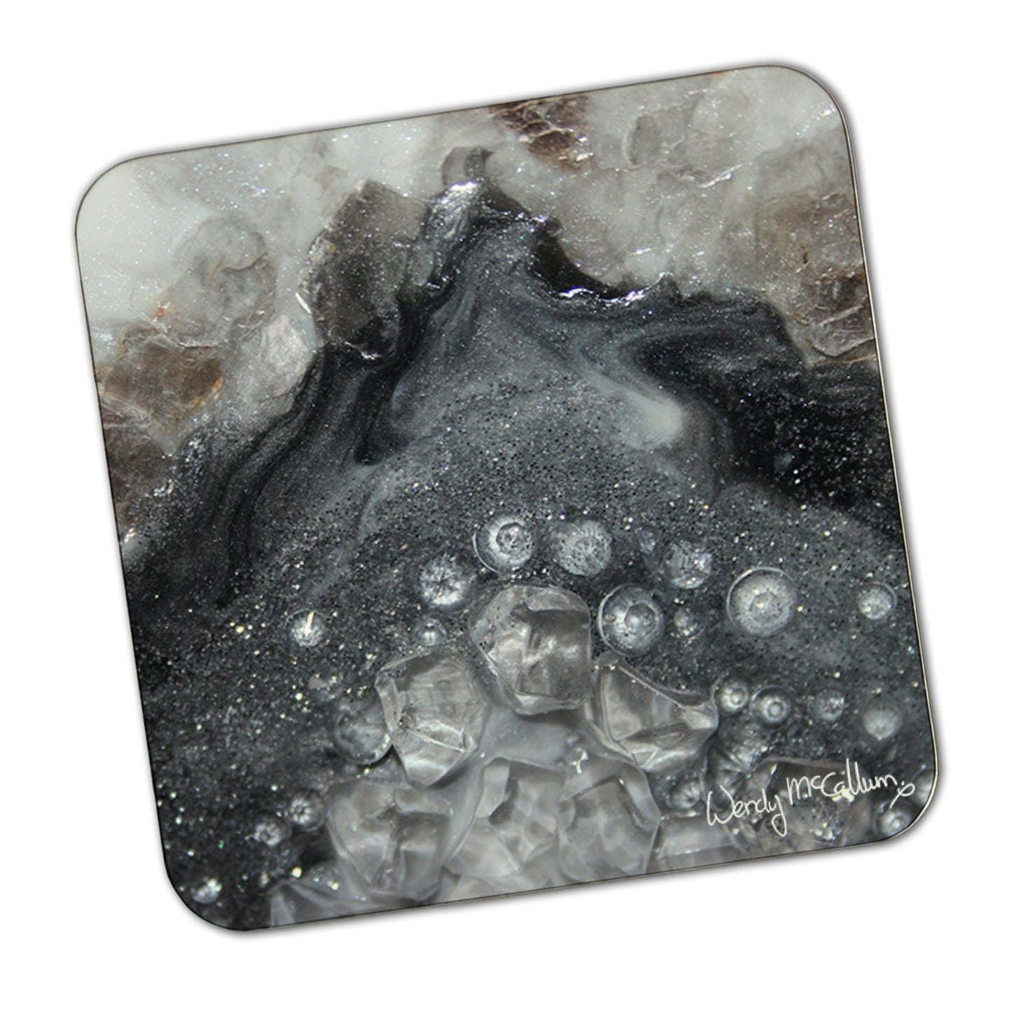 Grey Moonstone Coaster - Elegance