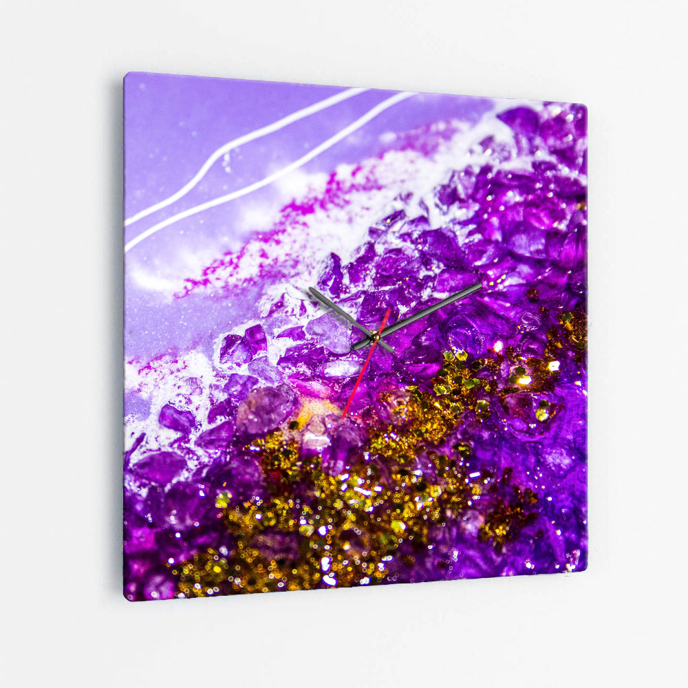 Inception Square Glass Wall Clock - Grace