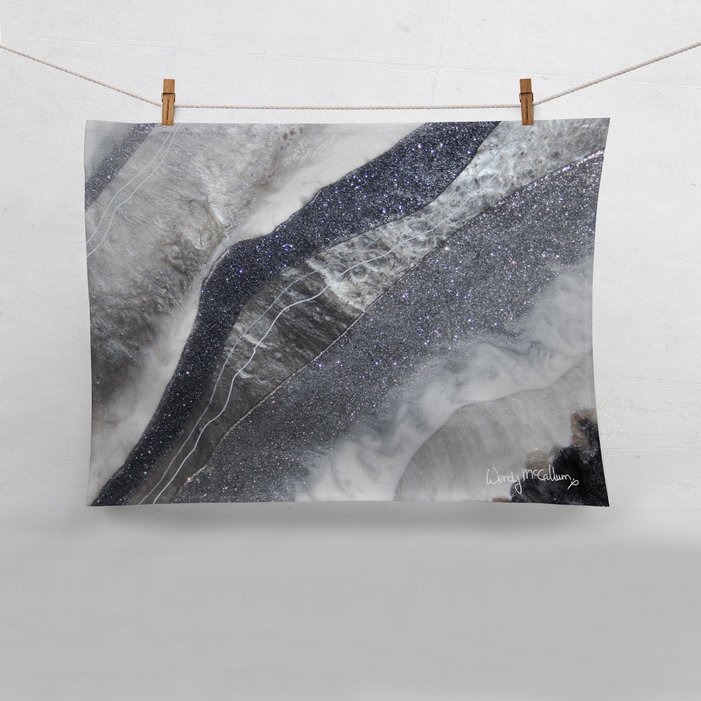 Grey Moonstone Tea Towel - Grace