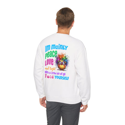 Im Mainly Peace, Love & Light…   – Naughty But Nice T-Shirt