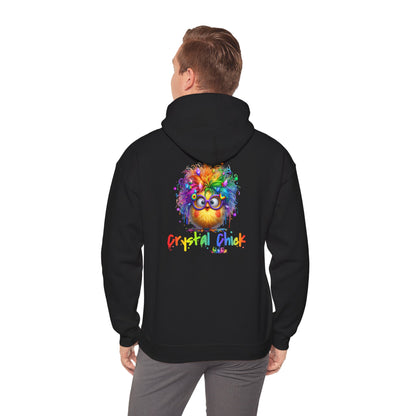 Crystal Chick Hoodie – Cute Rainbow Chick with Crystals | For Crystal Lovers & Spiritual Souls