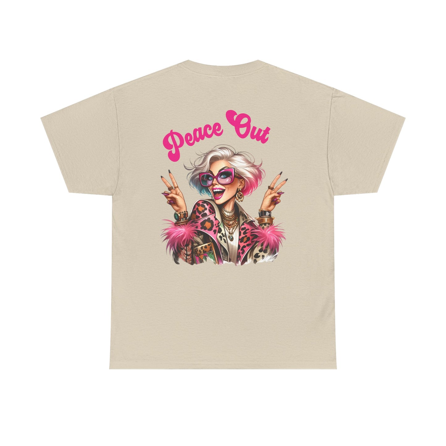 Peace Out – Glam Confidence Woman in Her Prime T-Shirt