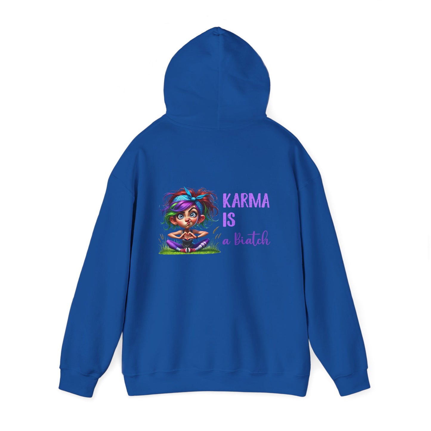 Karma Is a Biatch – Cute but Savage Yoga Girl Hoodie