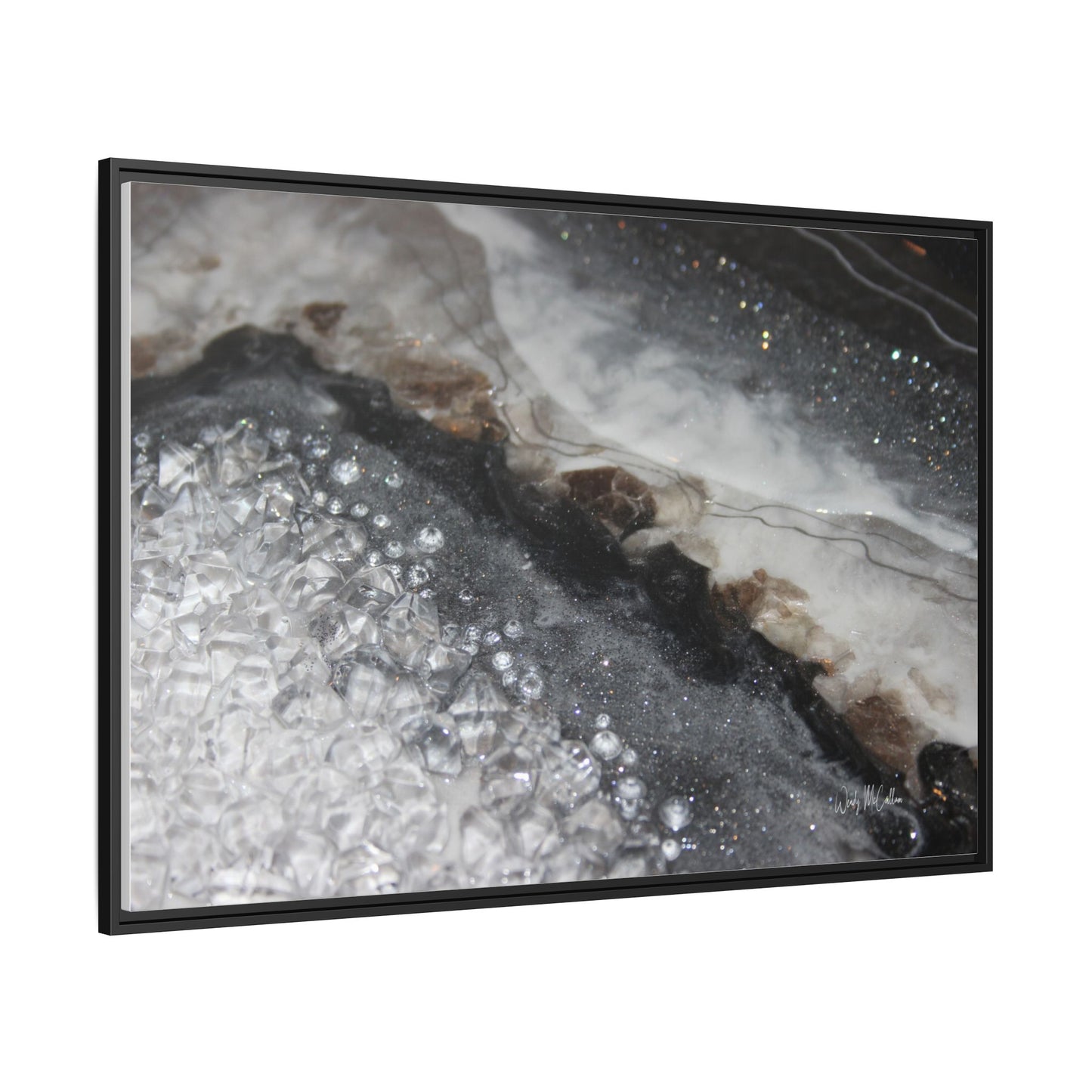 Grey Moonstone Framed Print - Opulence