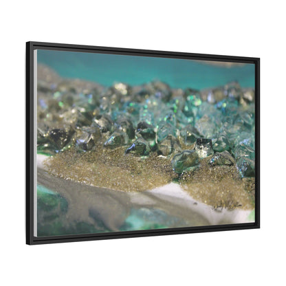 Dioptase Framed Canvas Art - Elegance