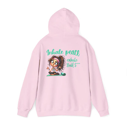 Inhale Peace, Exhale Bullsh*t – Funny Yoga Meltdown Hoodie