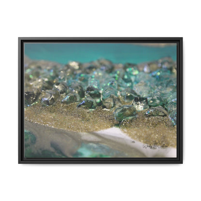 Dioptase Framed Canvas Art - Elegance
