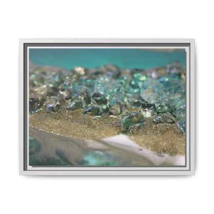 Dioptase Framed Canvas Art - Elegance