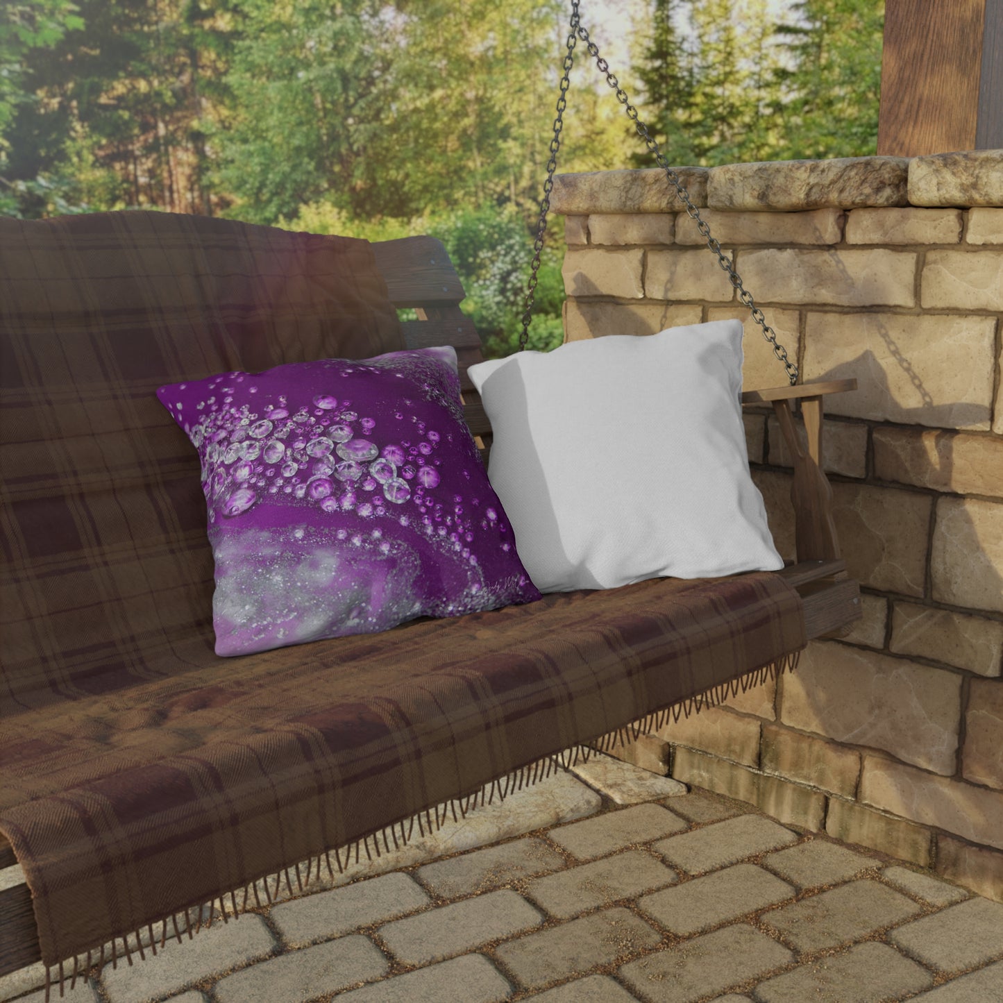 Amethyst Dreams Grace Outdoor Pillow - Patio Cushion