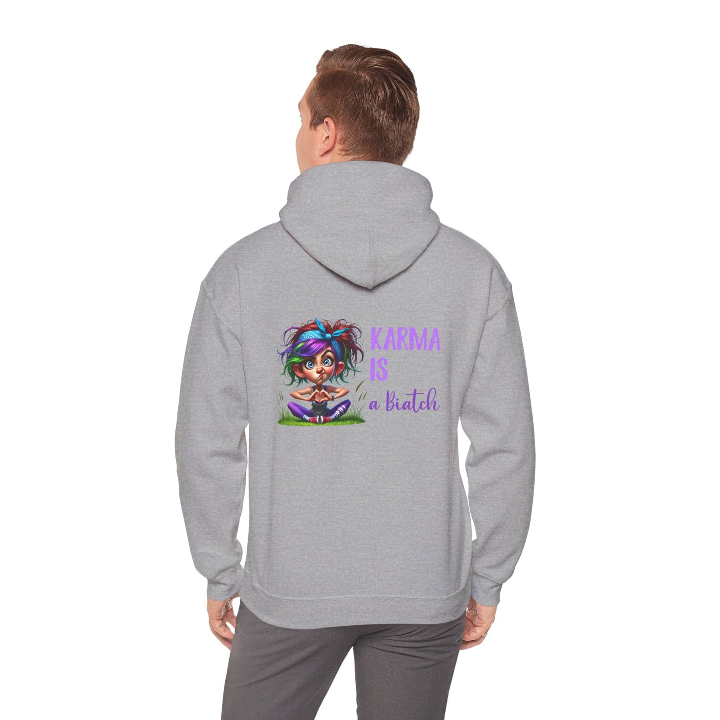 Karma Is a Biatch – Cute but Savage Yoga Girl Hoodie