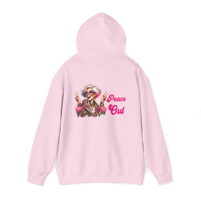 Peace Out – Glam Confidence Woman in Her Prime Hoodie