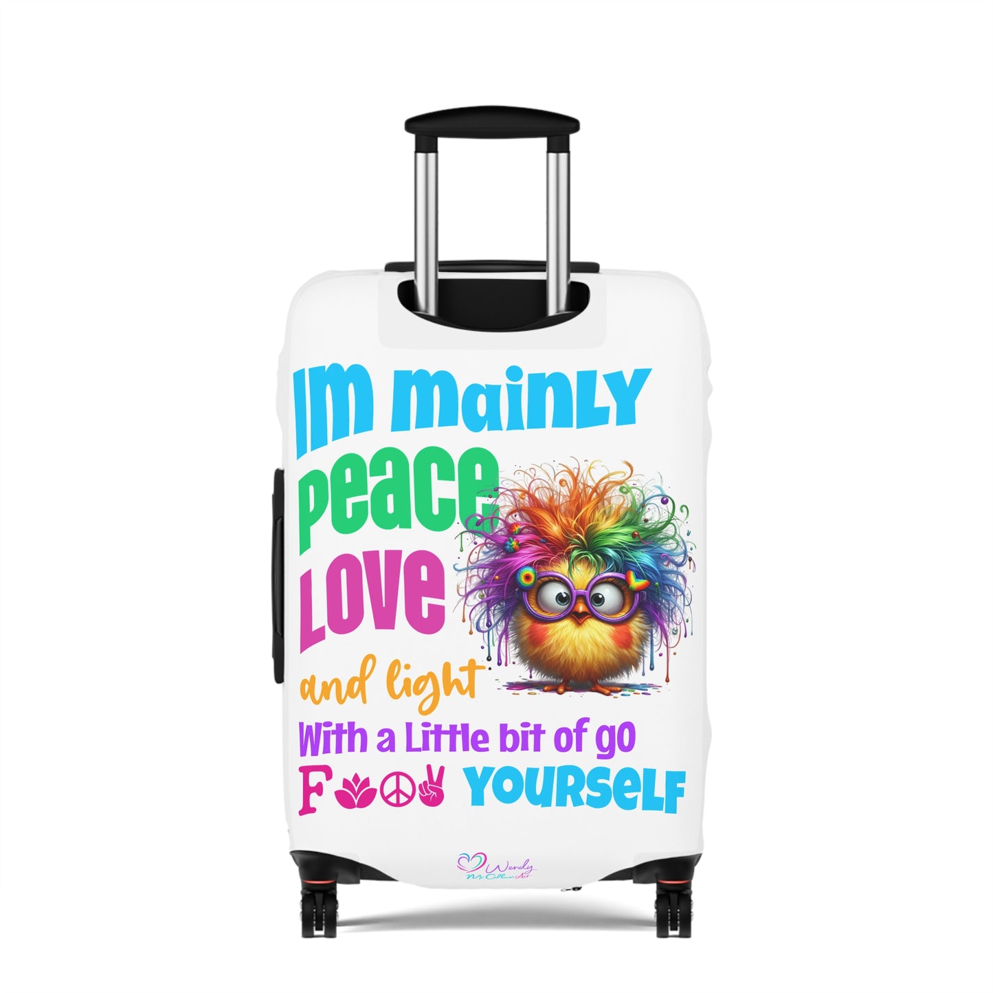 Im mainly peace love & Light - Luggage Cover