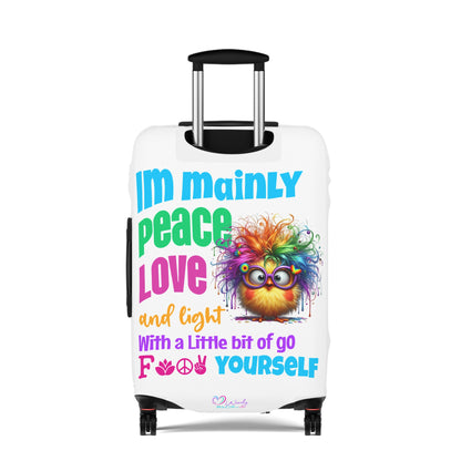 Im mainly peace love & Light - Luggage Cover