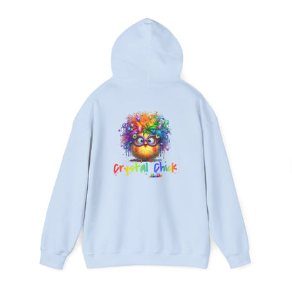 Crystal Chick Hoodie – Cute Rainbow Chick with Crystals | For Crystal Lovers & Spiritual Souls
