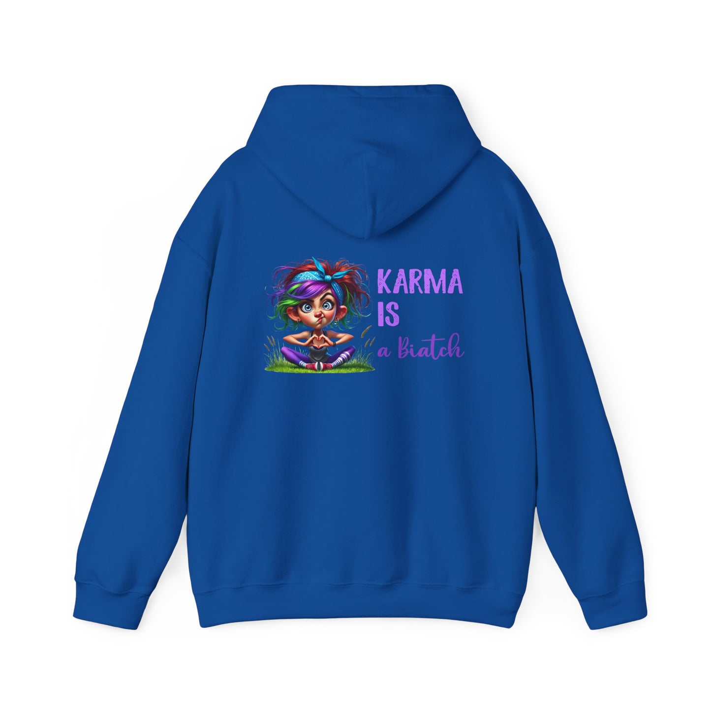 Karma Is a Biatch – Cute but Savage Yoga Girl Hoodie