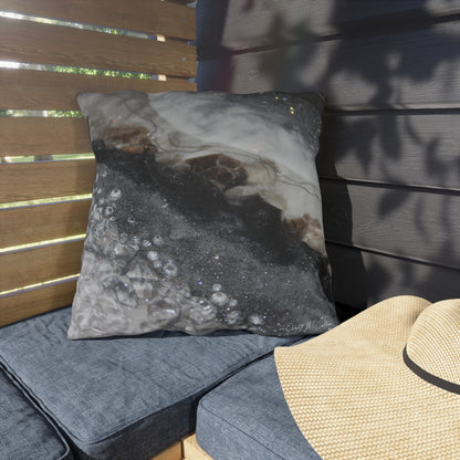 Grey Moonstone Opulence Outdoor Pillow - Patio Cushion