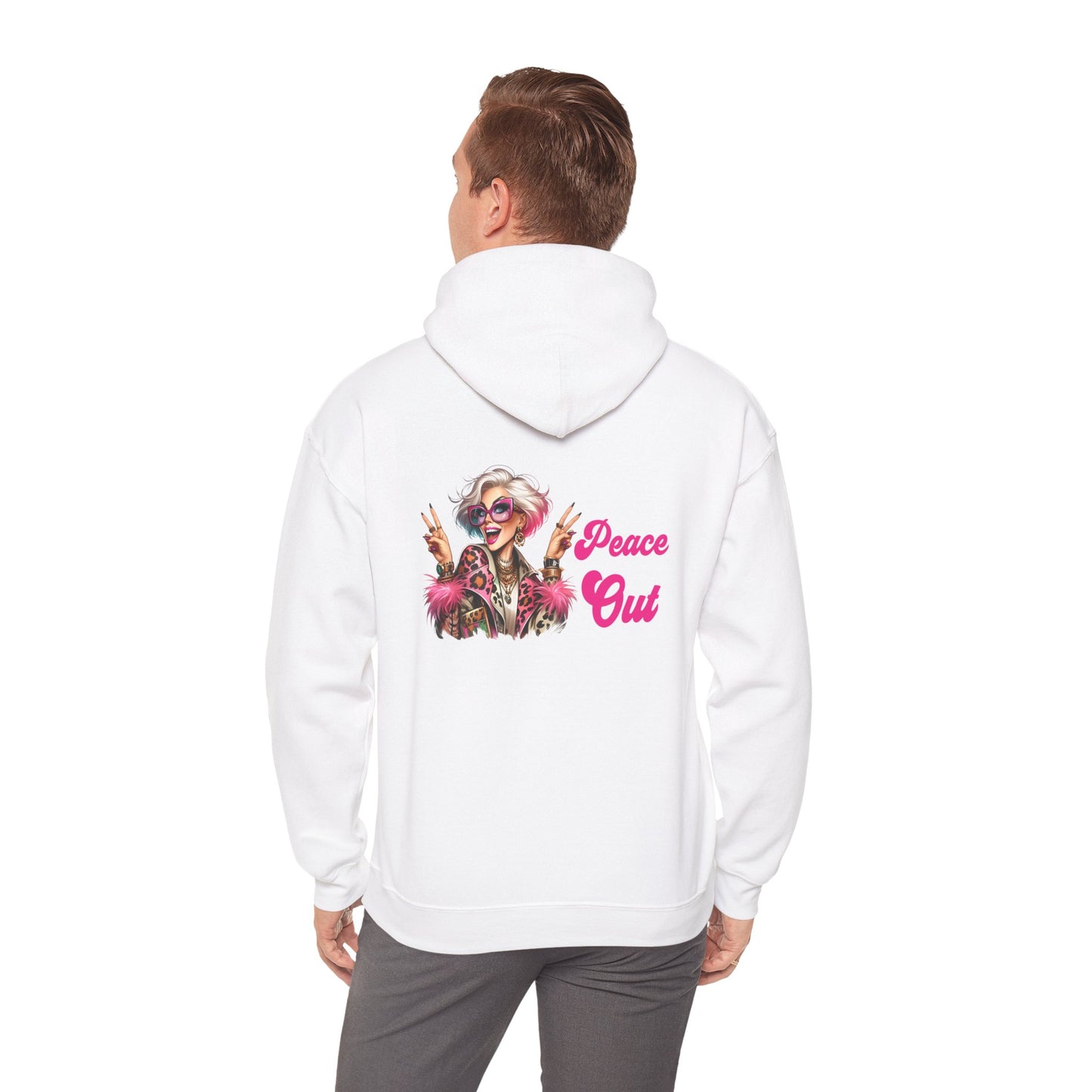 Peace Out – Glam Confidence Woman in Her Prime Hoodie