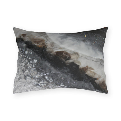 Grey Moonstone Opulence Outdoor Pillow - Patio Cushion
