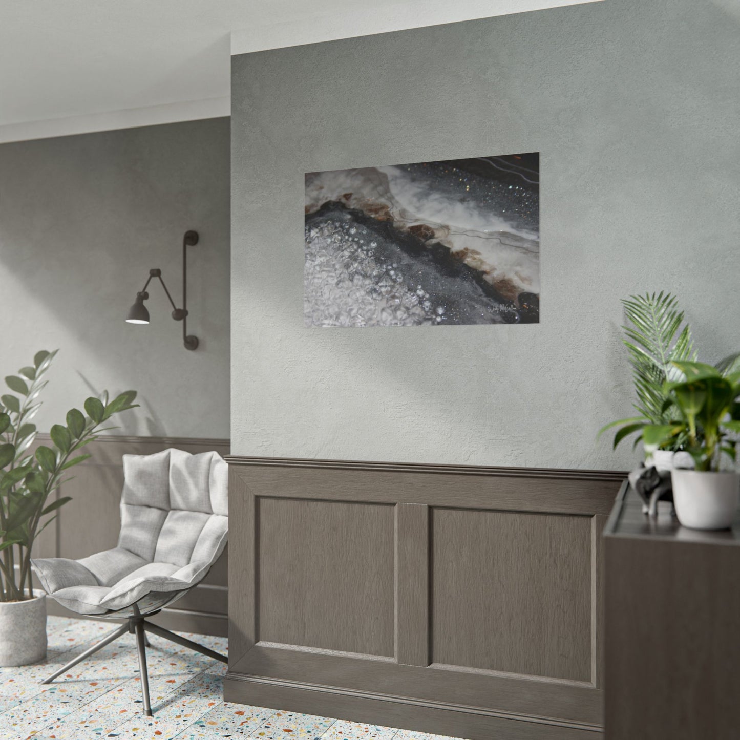 Grey Moonstone Fine Art Print - Opulence