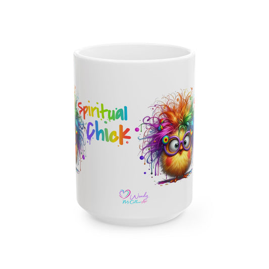 Spiritual Chick Rainbow Chakra Ceramic Mug (11oz & 15oz)