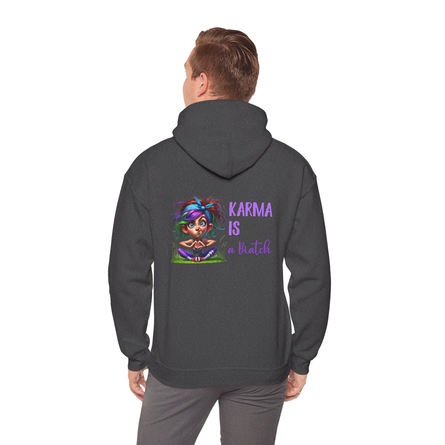 Karma Is a Biatch – Cute but Savage Yoga Girl Hoodie