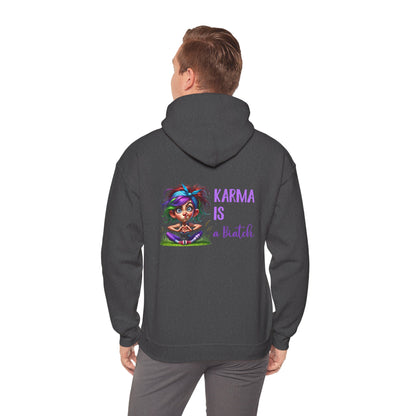 Karma Is a Biatch – Cute but Savage Yoga Girl Hoodie
