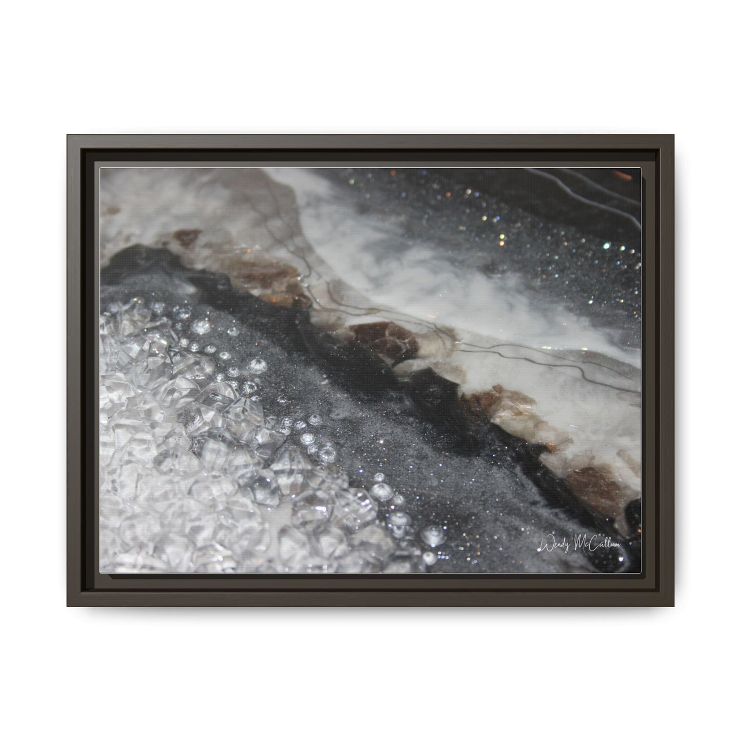 Grey Moonstone Framed Print - Opulence