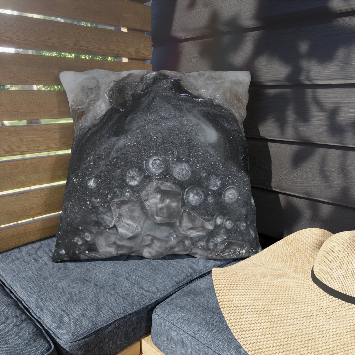 Grey  Moonstone  Elehance Outdoor Pillow — Patio Cushion