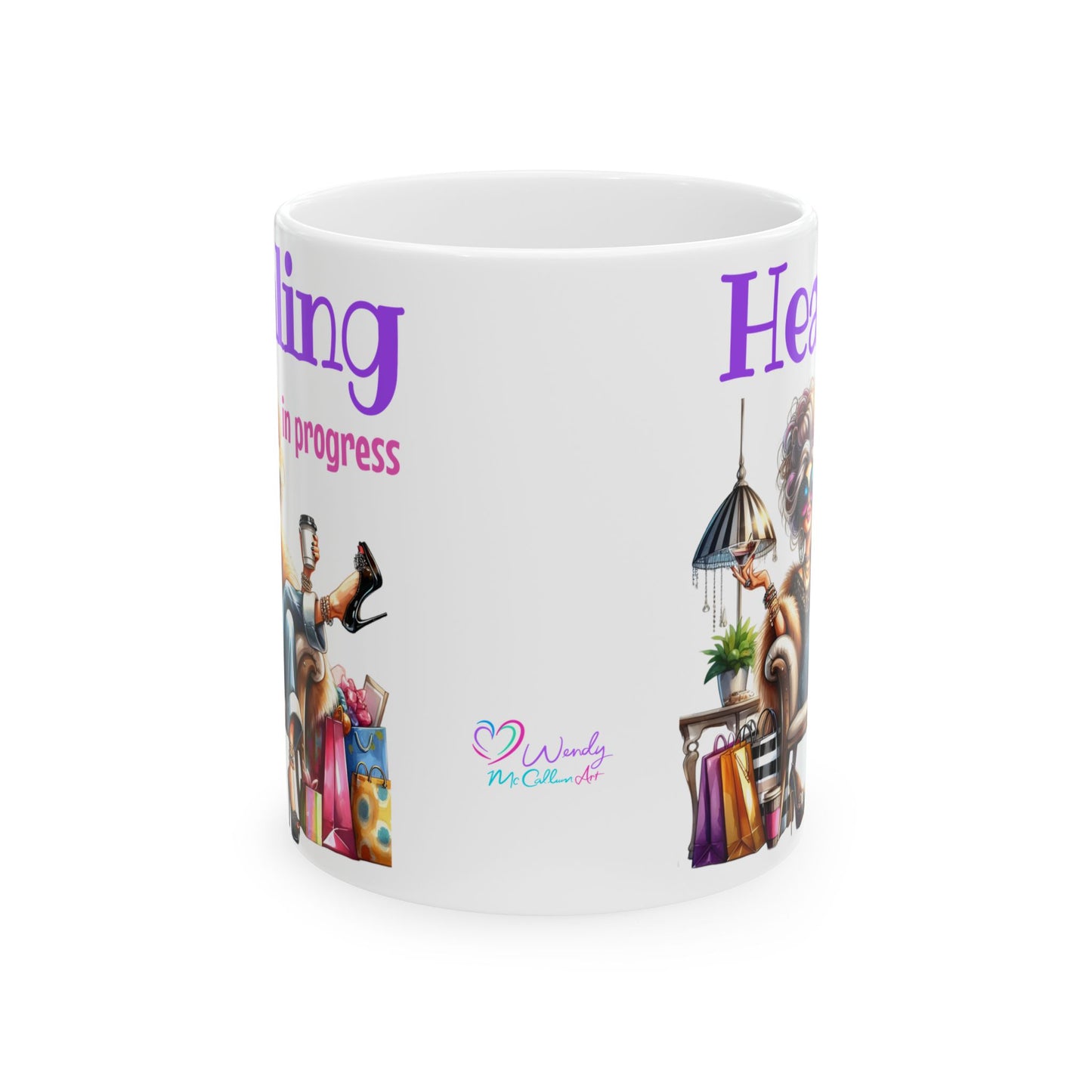 Healing in Progress Ceramic Mug — Encouraging Coffee Cup (11oz & 15oz)