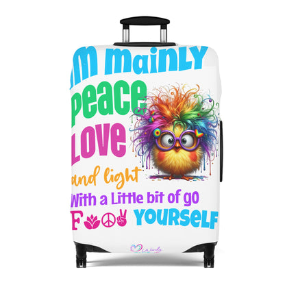 Im mainly peace love & Light - Luggage Cover