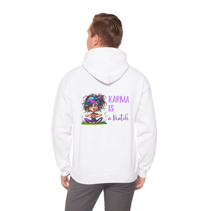 Karma Is a Biatch – Cute but Savage Yoga Girl Hoodie