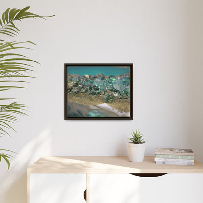 Dioptase Framed Canvas Art - Elegance
