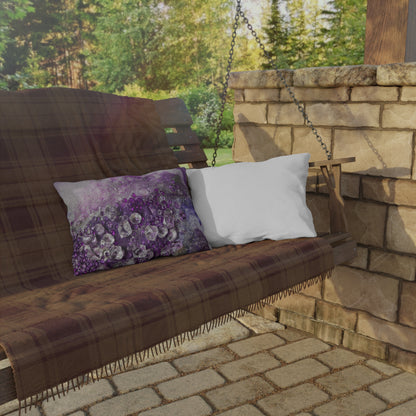Amethyst Dreams Elegance Outdoor Pillow — Patio Cushion