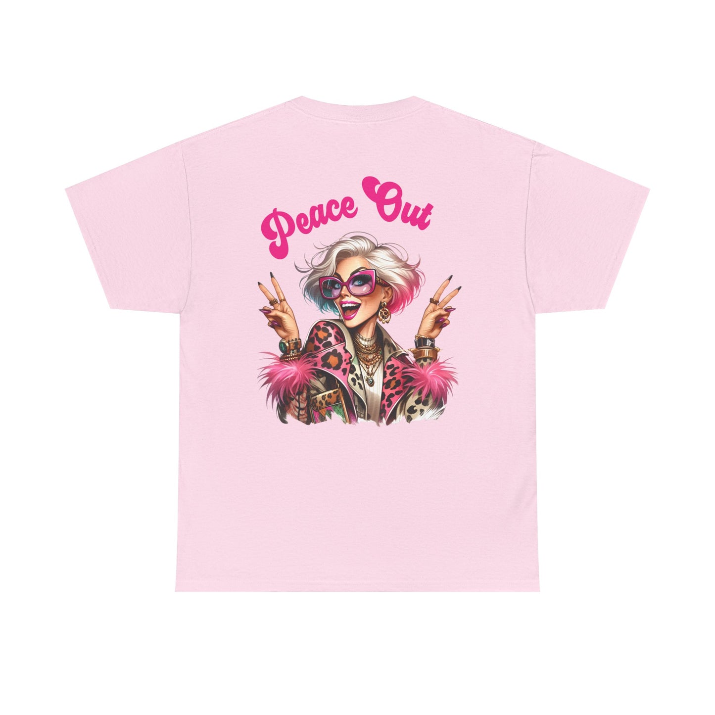 Peace Out – Glam Confidence Woman in Her Prime T-Shirt