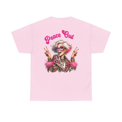 Peace Out – Glam Confidence Woman in Her Prime T-Shirt