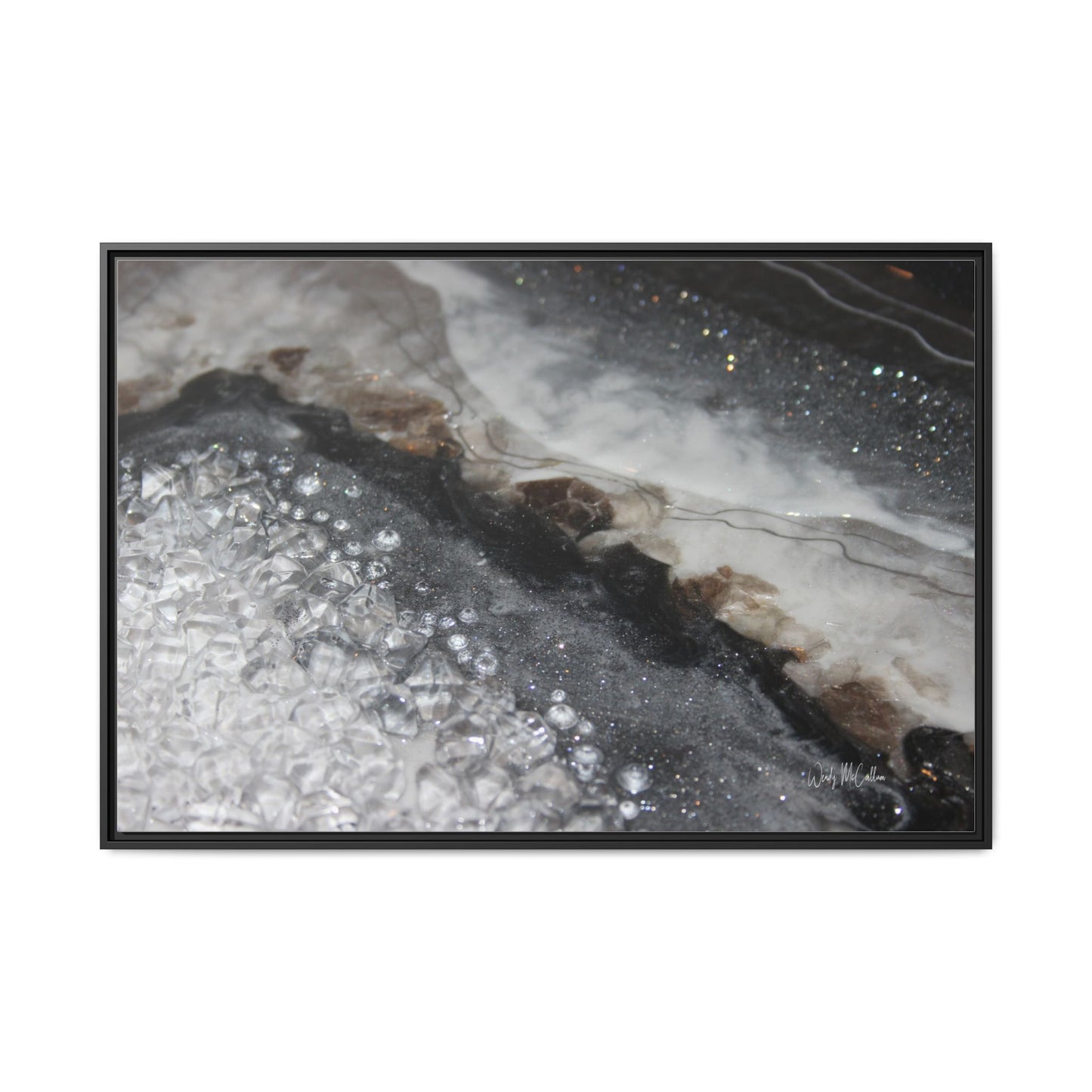 Grey Moonstone Framed Print - Opulence