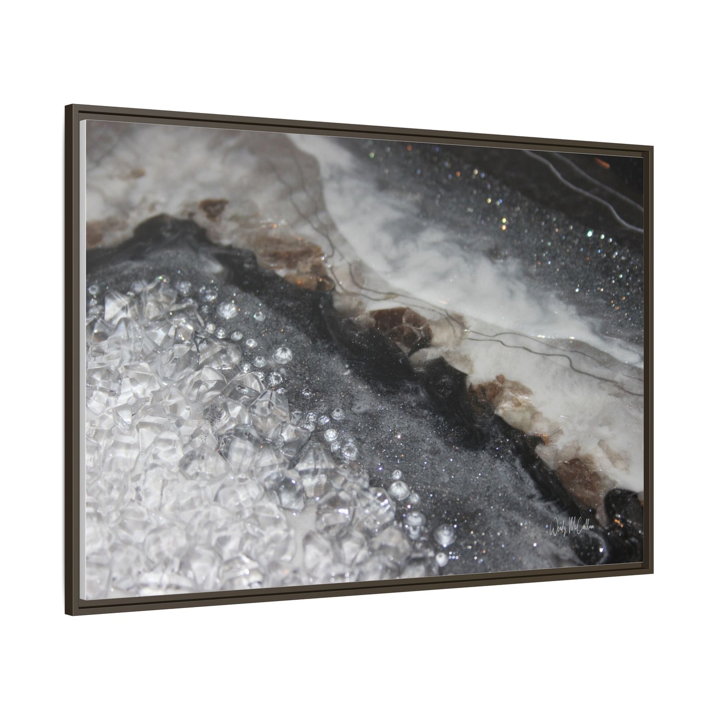 Grey Moonstone Framed Print - Opulence