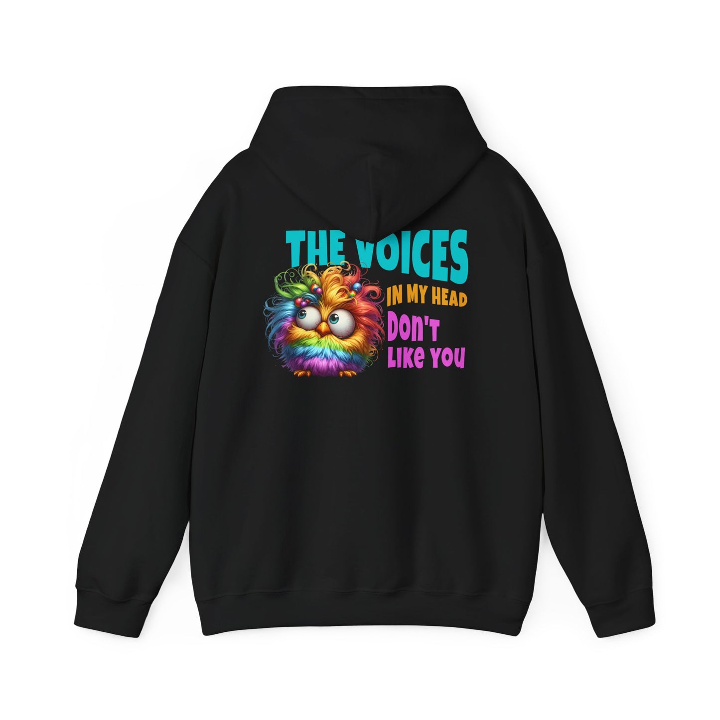 The Voices in My Head Don’t Like You – Funny Rainbow Chick Hoodie