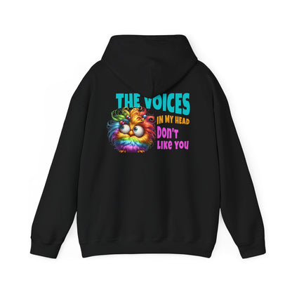 The Voices in My Head Don’t Like You – Funny Rainbow Chick Hoodie