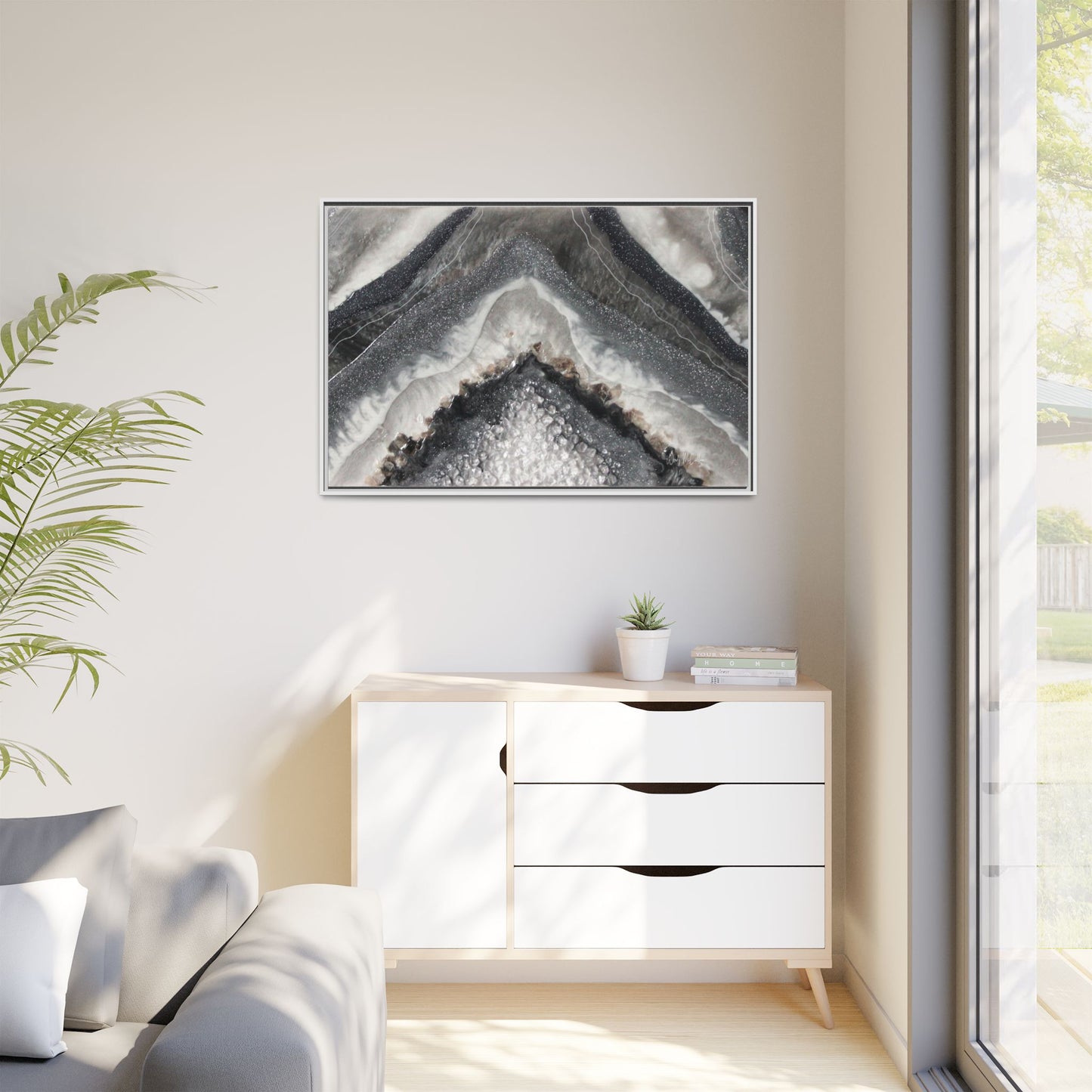Grey Moonstone Framed Print - Splendour