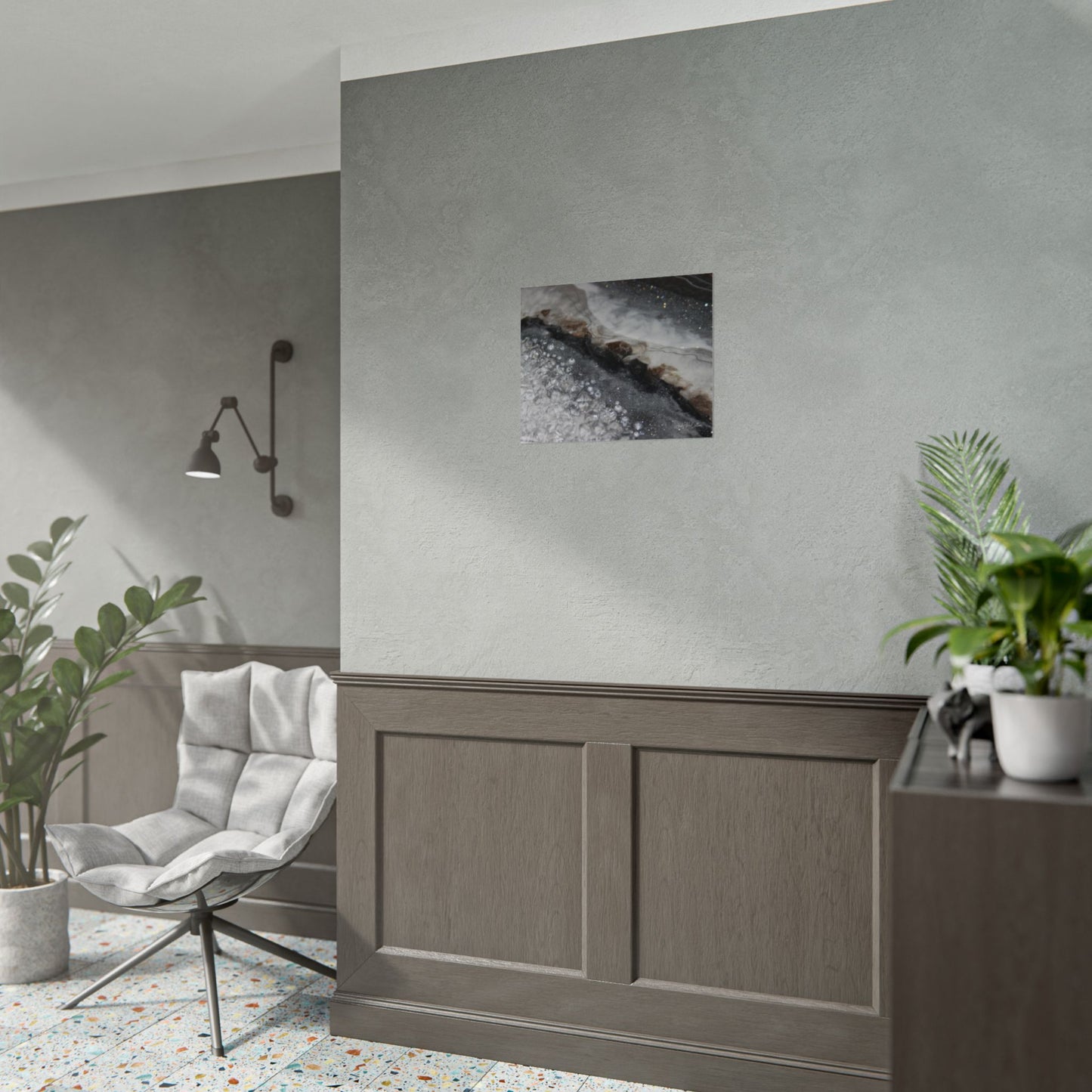 Grey Moonstone Fine Art Print - Opulence