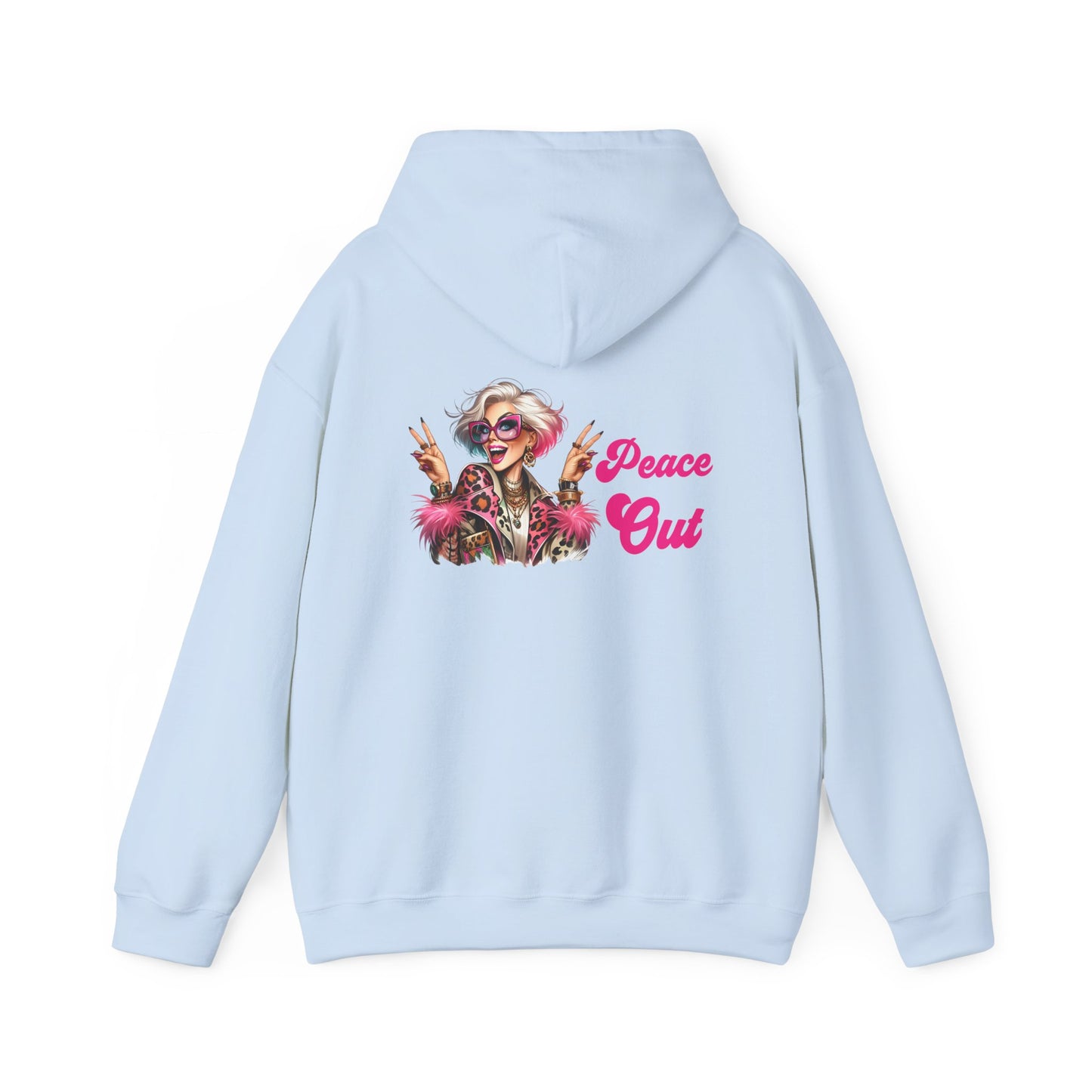 Peace Out – Glam Confidence Woman in Her Prime Hoodie